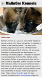 Mobile Screenshot of malingerkennels.com